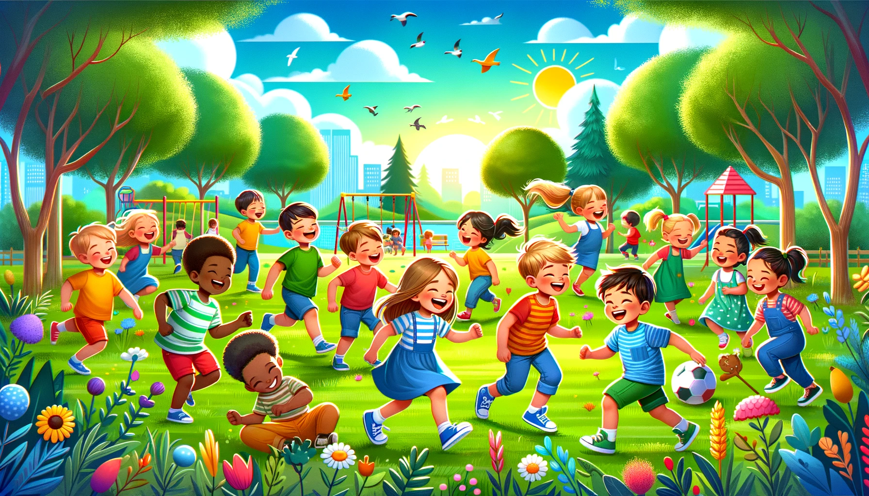 Children Playing Slide At The Park Cartoon Stock Illustration - Download  Image Now - Active Lifestyle, Backgrounds, Boys - iStock